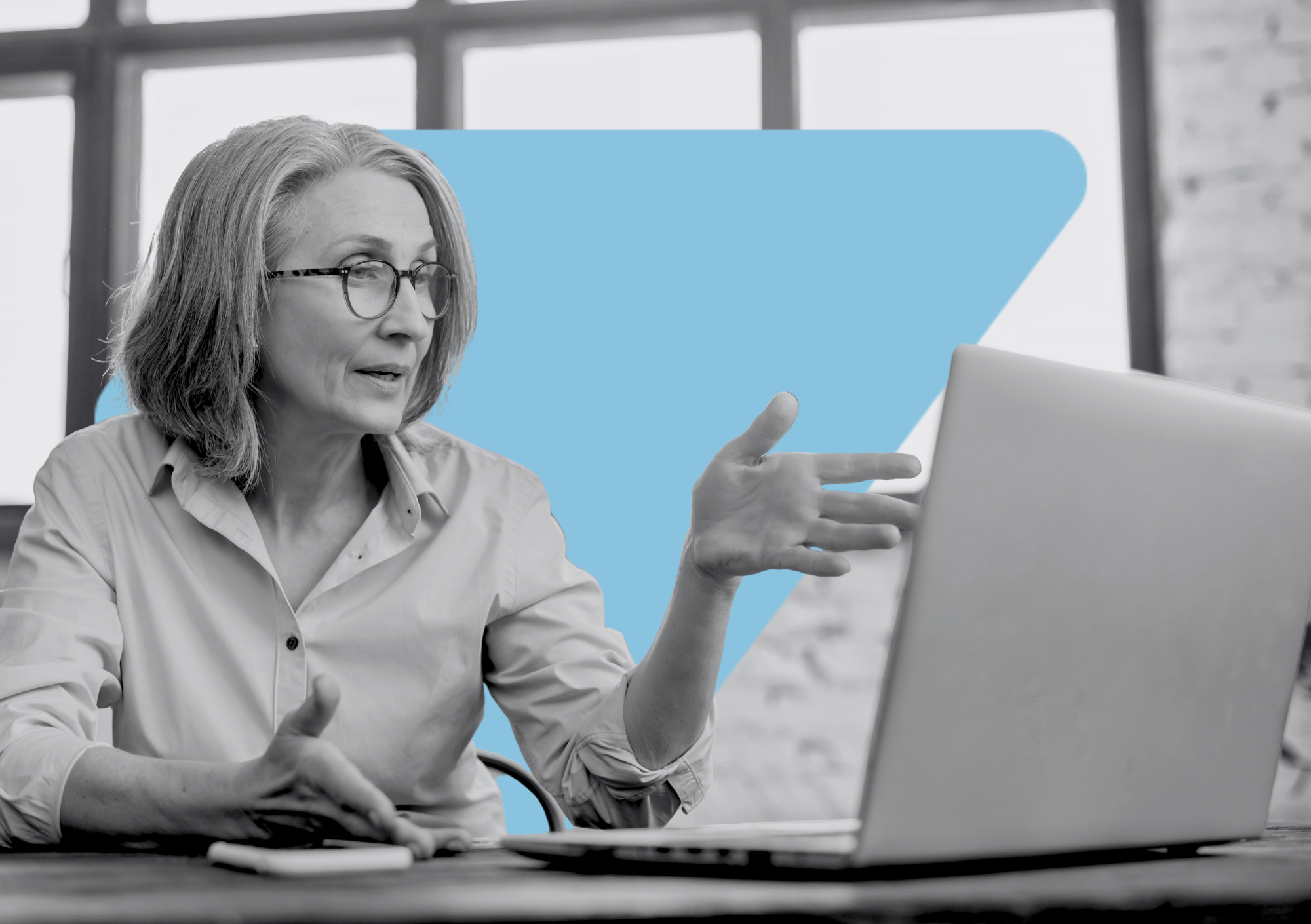 Senior team member answers candidate question on online interview